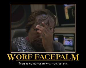 Worf facepalm